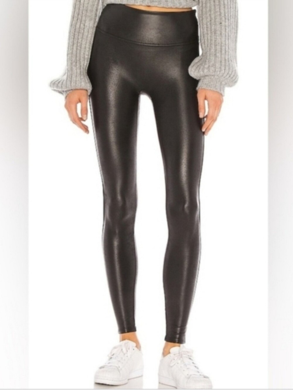 Spanx Shimmer Leggings Black High Rise Size S
